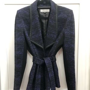 ⭐️ Tahari ASL Belted Purple and Black Jacket